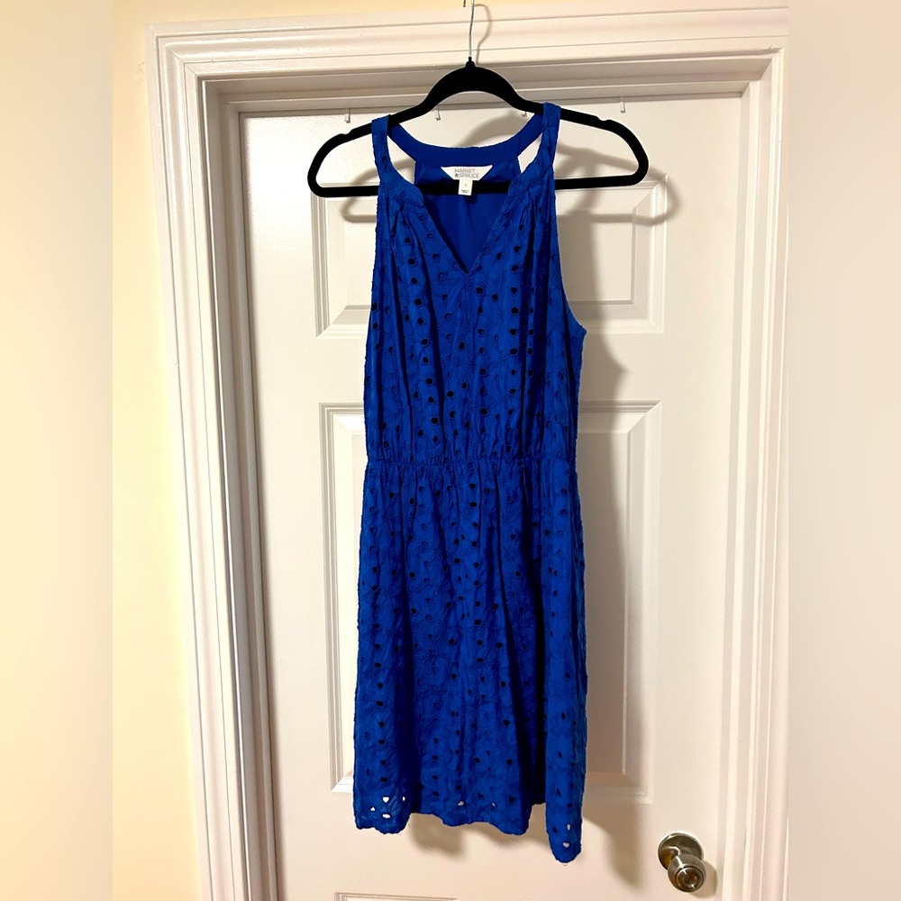 Blue lace dress